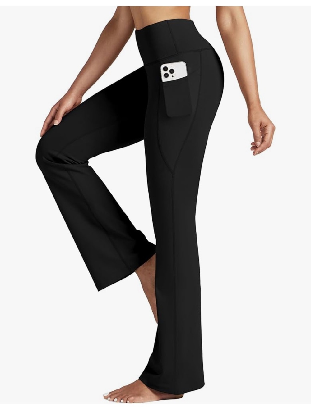 NWOT WILLIT Crossover Waist Flare Active Yoga Pants size LARGE